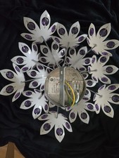 Deckenleuchte mit Acrylglas-Blätter Deckenlampe Kronleuchter Lüster Leuchte