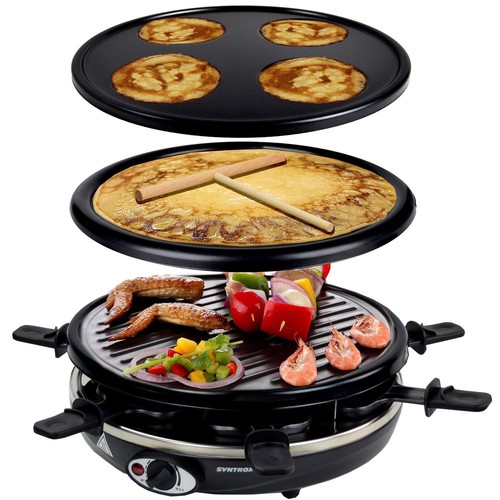 6er 4in1 raclette grill set - raclette, |