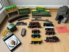 Rokal Modelleisenbahn Konvolut Güterwagen Eisenbahn Tender Lok Schienen Weiche