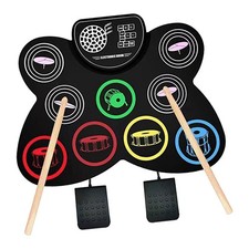 Schlagzeug Elektronisch Drum Set, 9 Pads, Aufrollbar Elektrisches Dual-Lautsprec