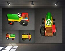 Holz Spielzeug - alte Traktor Rarität, Trecker, Schlepper - für Bastler 16 cm...