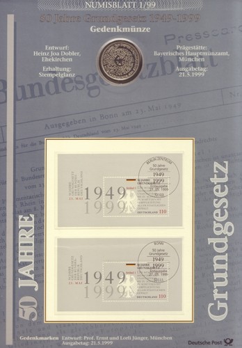 Brd bund numisblatt - bund,