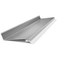 Wandanschlußprofil aus Aluminium in pressblank mit hellgrauer Dichtlippe