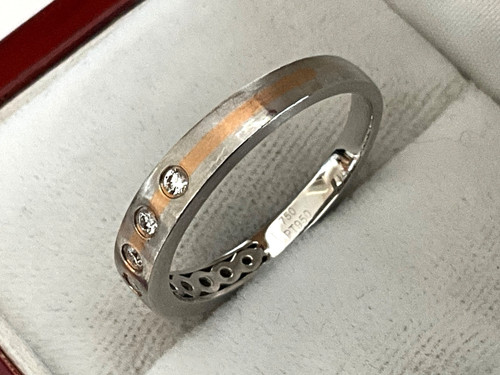 Platinring 950 rosegold 750 - platinring, 950/rosegold