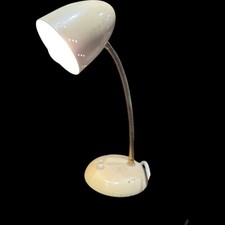 Vintage Schreibtischlampe 50er - Creme Metall, perforier
