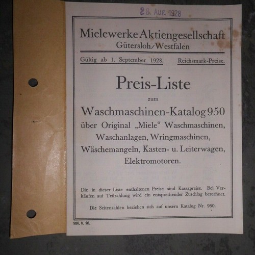 Orig reklame broschüre - reklame, miele