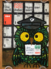 Plakat Poster Werbung Post Postfachnummer Deutsche Post - 60 er Design 50 er