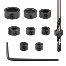 	8 St Tiefenanschlagringe Tiefenanschlag für Bohrer Bohrtiefenbegrenzer Bohre...