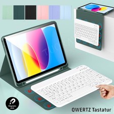 Schutz Hülle mit QWERTZ Tastatur für iPad 7/8/9/10/11. Gen Air M3 M2 Pro 11 2025