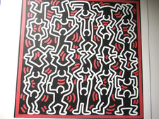 KEITH HARING: Schöne Lithographie limitiert auf 150 Exemplare, signiert, 50x70cm