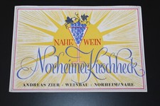 altes Wein Etikett Norheimer
