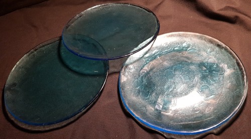 Glas blau transparent - , 1x