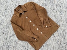 Superweiches Overshirt Hemd Jacke aus Wildleder / Velourslder, Gr. 38