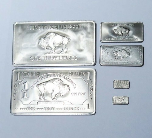 Fine pure titanium bar set - titanium, 6x