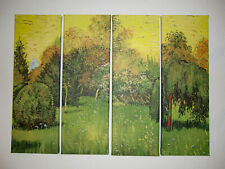 Van Gogh Druck Der Garten des Poeten 4 teilig auf Leinwand