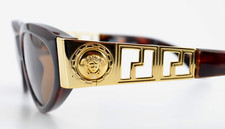 GIANNI VERSACE Sunglasses Vintage 90er Hip Hop Oval Medusa 492 COL 900 Etui