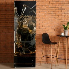 Kühlschrank Tür Folie Dekoration Klebefolie Selbstklebend Whisky Glas