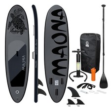 B-Ware Surfboard Stand Up Paddle SUP Board Maona Paddelboard aufblasbar Schwarz