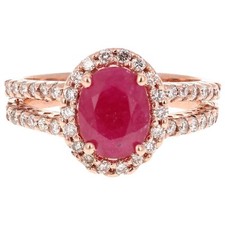 Ring 2,54 Karat Rubin Diamant