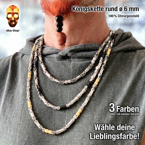 Königskette rund herren - mm,