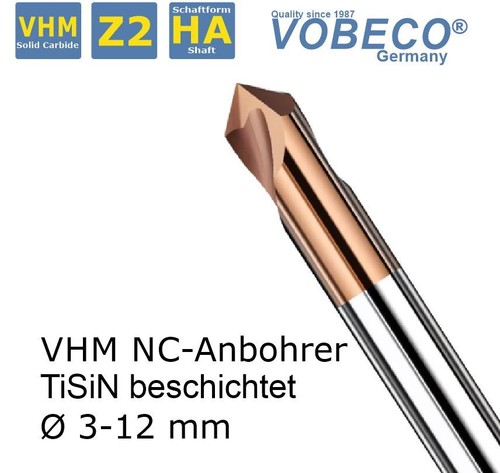 Anbohrer vhm zentrierbohrer - nc-anbohrer,