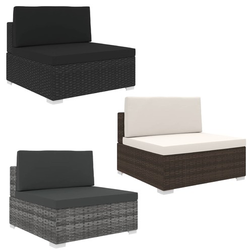 Mittelsofa poly rattan mit - mittelsofa,