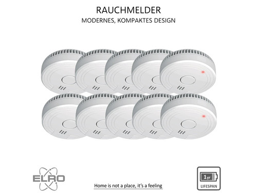 Elro 10er set - set, rauchwarnmelder