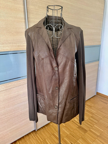 Peacock blue damen lederjacke - peacock,