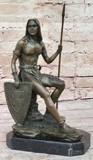 Indianer Chief Messingskulptur Statue Kunst Krieger Spirit Amerikanisch
