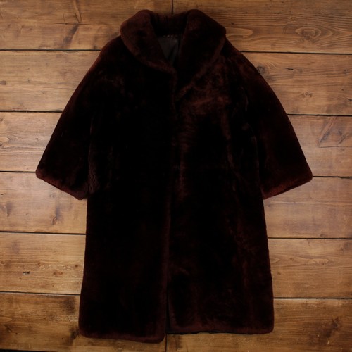 Vintage kunstfell mantel jacke - kunstfell,
