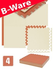 B-Ware Matte EVA-010 50x50cm 2cm Lachs Beige 4 Matten / Set