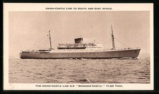 The Union -Castle Line S. S. Braemar Castle, Passagierschiff, Ansichtskarte 