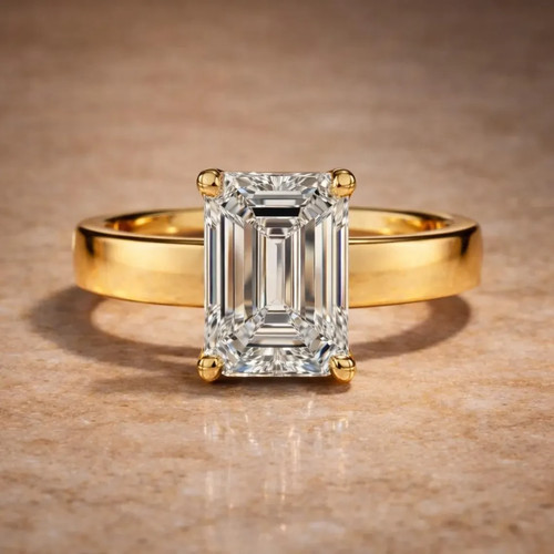 14k gelbgold kt - 14k, smaragd
