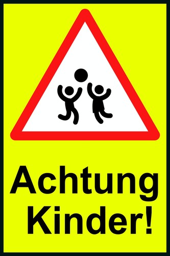 Blechschild achtung kinder - blechschild, 30