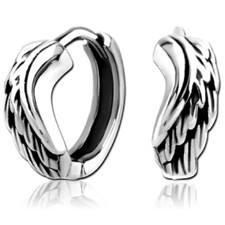 Ohrringe Edelstahl 316L Klappcreolen Engelsflügel angel wings Creolen Engel