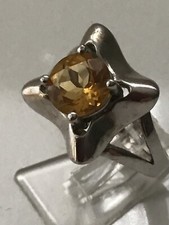 La Luna Design Ring gelber Citrin 925 Silber rhodiniert Größe 17 ausgefallen