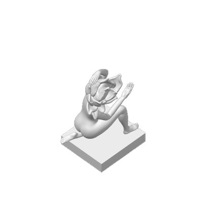 Lotus head figur - figur, skulptur