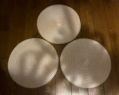 Runde platzdeckchen aus - 3x,