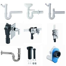 ✅ Anschluß-Set Röhren-Siphon Sifon Ablauf Abfluß Waschbecken Geruchsverschluß ✅