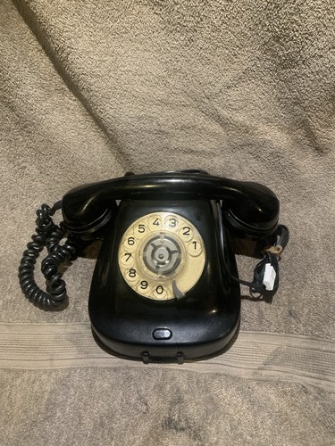 Vintage retro telefon schwarz - vintage,