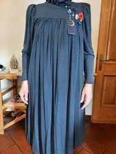 Vintage Umstandskleid Selene blau A Pois Größe 44