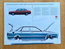 Audi 80 Karosserie Verzinkung Oldtimer Original 1987 Vintage Advert Werbung