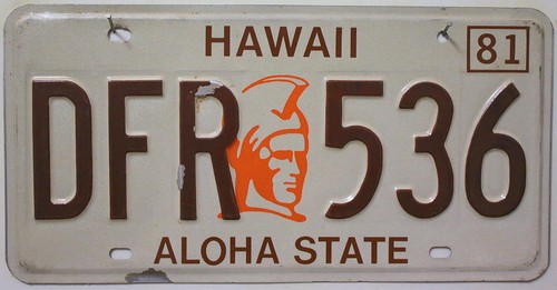 Hawaii nummernschild usa - hawaii,