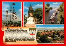 Hitzacker Elbe Flaggenmast Kirche Frachtschiffe Panorama