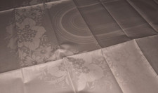 Alte Leinen Damast Tischdecke