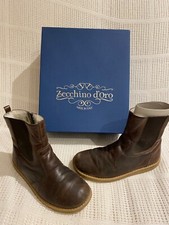 ♛Zecchino d` Oro♛ Boots Stiefel Leder Lammfell gefüttert♛braun♛Gr. 35♛NP€159,--