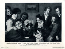 Julius Hübner u.a. Familie Bendemann und die Maler K.F. Sohn...Kunstdruck v.1926