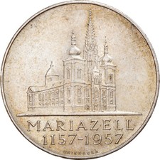 [#841199] Münze, Österreich, 25 Schilling, 1957, SS+, Silber, KM:2883