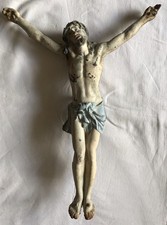 Antike farbige Jesusfigur 