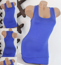 Damen Tank Top Long Top Shirt in vielen farben  S - L NEU 